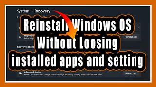 Reinstall Windows OS without losing Apps and Settings  Repair windows OS easily [upl. by Ecaidnac687]