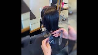 Beautiful bob haircut tutorialviral haircut hairrstyle hairstyles hair hairtrends viral [upl. by Egief]