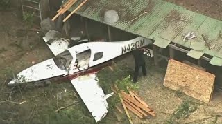 RAW Chopper Footage Of Aftermath Of Fatal Small Plane Crash Into Rio Linda Home [upl. by Nysila]