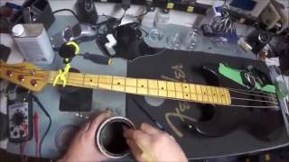 No Shielding vs Shielding Bass Guitar [upl. by Leitnahs]