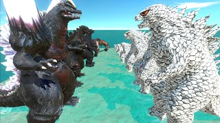 EVOLUTION of Platinum GODZILLA 2014 Size Comparison VS SpaceGodzilla  Dinosaurs Trex  ARBS [upl. by Pearl334]