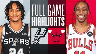 SPURS at BULLS  FULL GAME HIGHLIGHTS  December 21 2023 [upl. by Nylirahs]