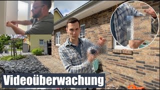 Videoüberwachung in einem Einfamilienhaus installieren mit Kabelverlegung [upl. by Oinegue]