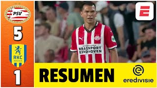 PARTIDAZO y DOBLETE de HIRVING LOZANO para darle la VICTORIA al PSV ante RKC WAALWIJK  Eredivise [upl. by Gonroff23]