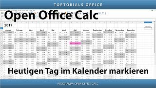 Heutigen Tag im Kalender markieren OpenOffice Calc [upl. by Mohsen]