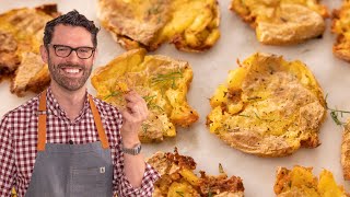 Crispy Smashed Potatoes Recipe [upl. by Eelesor]