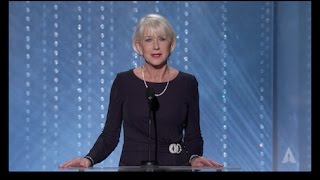 Helen Mirren 2016 Governors Awards Welcome [upl. by Adeehsar]