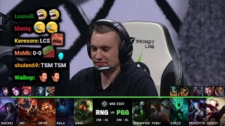 RNG vs PGG  2021 MSI Groups Day 1  Twitch VOD with Chat [upl. by Ailecara]