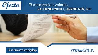 Tłumaczenia Gdynia Anna Piwowarczyk Biuro Tłumacza Przysięgłego [upl. by Oiratno862]