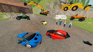 Campers Dig up Hidden Racecars  Farming Simulator 22 [upl. by Aitas980]