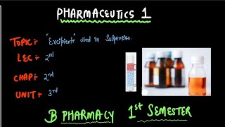 EXCIPIENTS  PHARMACEUTICS 1  B PHARMACY 1ST SEMESTER ✅ 2024 [upl. by Yalhsa404]