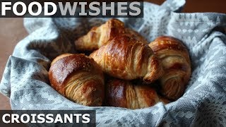 Croissants  Food Wishes  Crispy Butter Croissants [upl. by Thordia343]