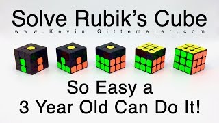 How To Solve Rubiks Cube So Easy A 3 Year Old Can Do It Full Tutorial [upl. by Ylatan]