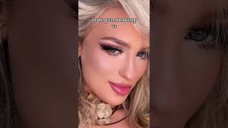 🧚🏼MALE GAZE MAKEUP VS FEMALE GAZE MAKEUP🧚🏼linerhack makeuptutorial linertrick beauty linerlook [upl. by Eylk]