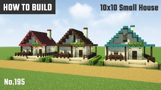 マイクラ建築：コンパクトでシンプルな砂岩の壁の家の作り方。10x10ブロックで簡単に。No195【Minecraft】 [upl. by Rimaa438]