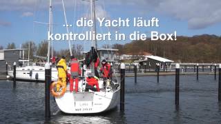 Skippertraining Hafenmanöver AblegenAnlegen bei Starkwind [upl. by Aissert]