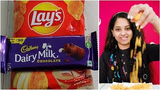 Mix Lays with Dairy milk see what magic it Brings  Dairy milk Challenge Day 2  Selines Recipes [upl. by Notyard516]