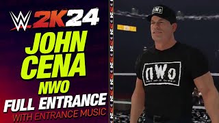 JOHN CENA NWO WWE 2K24 ENTRANCE  WWE2K24 JOHN CENA NWO ENTRANCE WITH THEME [upl. by Aiket]