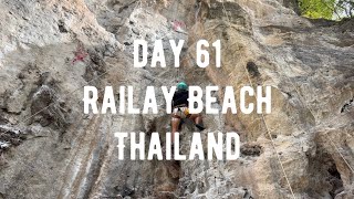 Day 61  Rockclimbing at Railay Beach Krabi Thailand [upl. by Morehouse]