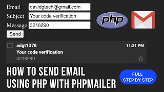 How To Send Email Using PHP With PHP Mailer  PHP Send Email  Full Step By Step [upl. by Otsedom365]