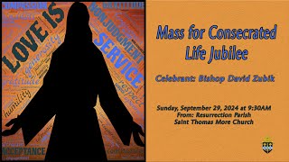 Mass for Consecrated Life Jubilee Celebrant Bishop David Zubik [upl. by Norre]