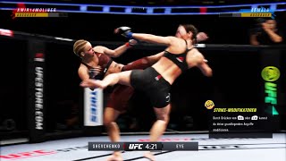 Valentina Shevchenko vs Jessica Eye UFC4 Recreated [upl. by Charleton]