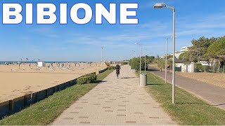 Bibione Italien  Biking along beach side 4K UHD [upl. by Tristas]