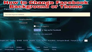 how to change background in facebook  how to change facebook theme on pc [upl. by Aronos]