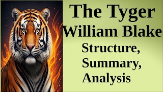 The Tyger poem By William Blake in Hindi Line by line Explanation amp summary [upl. by Stock]