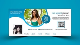 How to Design Business Facebook Cover  Photoshop Tutorial [upl. by Eilsel]