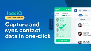 LeadIQ Identify Find capture and sync contact data for prospecting [upl. by Cire531]
