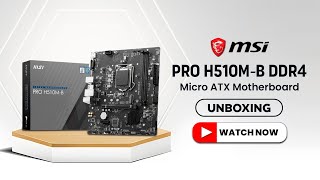 MSI PRO H510MB DDR4 Micro ATX Motherboard  UNBOXING  BUY NOW  KRGKART [upl. by Prussian434]