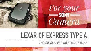 Lexar 160 GB CF express type A card  Lexar professional card reader review [upl. by Yahc]