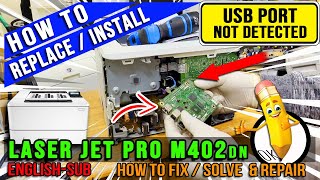 USB Not Detected Solution  LaserJet Pro M402dn Printer [upl. by Lleoj]