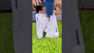 Packing Air Jordan 4 All WhiteWould you rock thisvshort sneakerhead unboxing getmyplug [upl. by Brock]