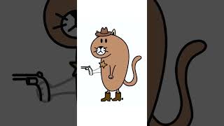 CrittersampCo  Sheriff Kat  procreate timelapse shorts [upl. by Naihs]