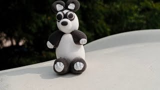 Clay panda cute panda playwithclay short clayplay [upl. by Yasdnil872]