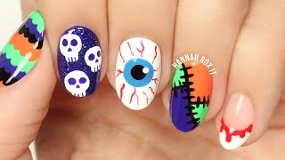 5 Fun Halloween Nail Art Ideas 2 [upl. by Ocicnarf361]