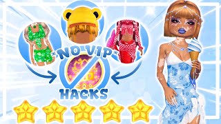 FREE 25 NON VIP outfit HACKS in Dress To Impress SUMMER UPDATE [upl. by Greysun]