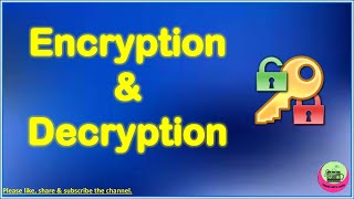 Encryption and Decryption What is Encryption and Decryption Concept Explained S2CS [upl. by Vaasta219]