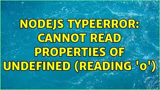 NodeJS TypeError Cannot read properties of undefined reading 0 [upl. by Peer793]