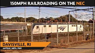 Davisville Rhode Island USA  Virtual Railfan LIVE [upl. by Christa]