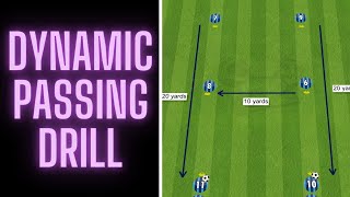 Dynamic Passing Drill Curve Your Run  FootballSoccer [upl. by Htebarual777]