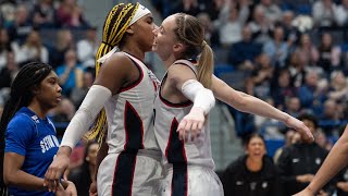 Ashlynn Shade Aaliyah Edwards Paige Bueckers UConn WBB postgame Seton Hall  2724 [upl. by Anu]