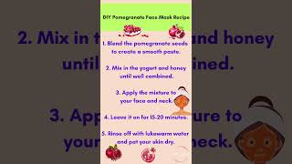 DIY Pomegranate Face Mask [upl. by Eatnuhs]