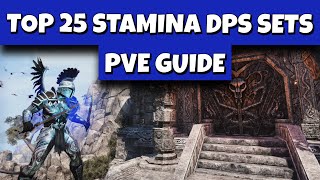 ESO  Top 25 Stamina DPS Sets for PvE  Greymoor Updated See Description [upl. by Ahsinik544]