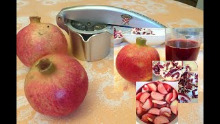 Manual Juice Press for Pomegranate and CitrusMaking pomegranate juice [upl. by Amory994]