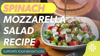 Spinach Mozzarella Salad Recipe [upl. by Laenej]