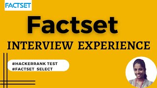 Factset Interview Experience  Factset TR amp HR Questions  Interview Tips [upl. by Nylarahs]