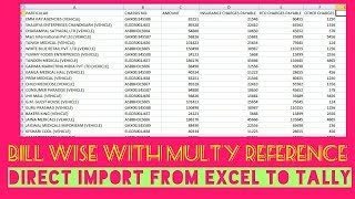 How to Import Bill Wise Entries with Multiple References in Tally ERP 9 [upl. by Calabrese]